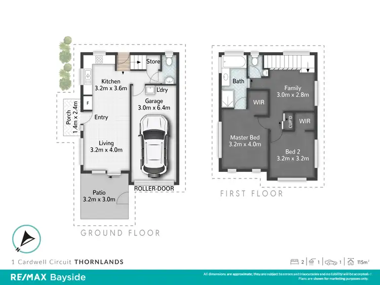 Floorplan of Homely townhouse listing, 1 Cardwell Circuit, Thornlands QLD 4164