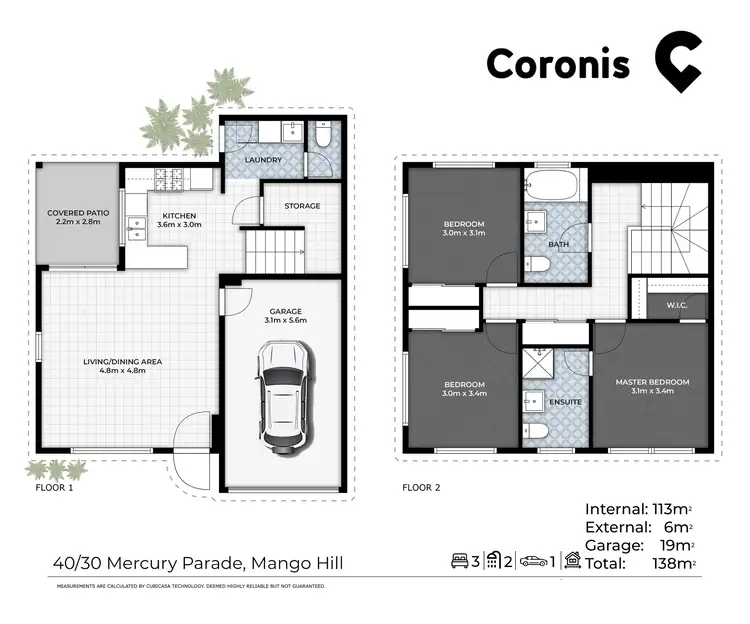 Floorplan of Homely townhouse listing, 40/30 Mercury Parade, Mango Hill QLD 4509