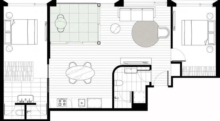 Floorplan of Homely apartment listing, 101/5 John Street, South Melbourne VIC 3205
