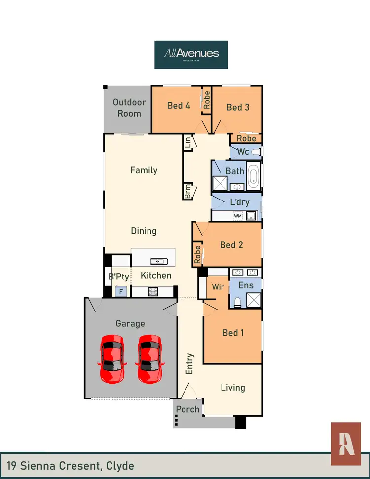 Floorplan of Homely house listing, 19 Sienna Crescent, Clyde VIC 3978