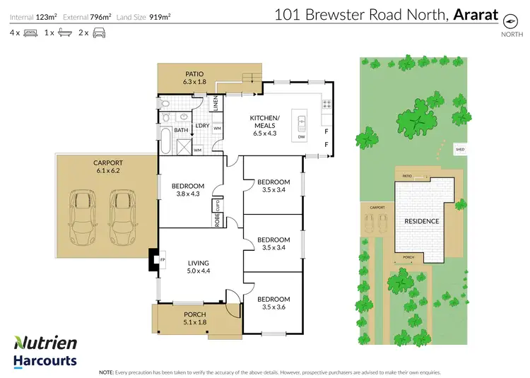 Floorplan of Homely house listing, 101 Brewster Road North, Ararat VIC 3377