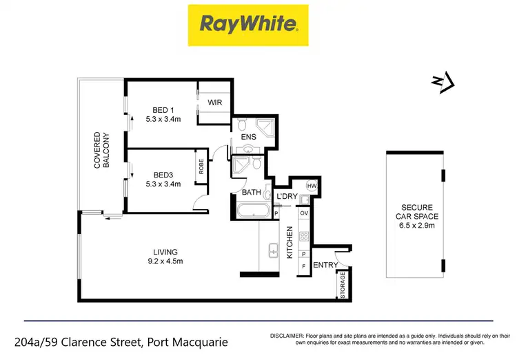 Floorplan of Homely apartment listing, 204A/59 Clarence Street, Port Macquarie NSW 2444