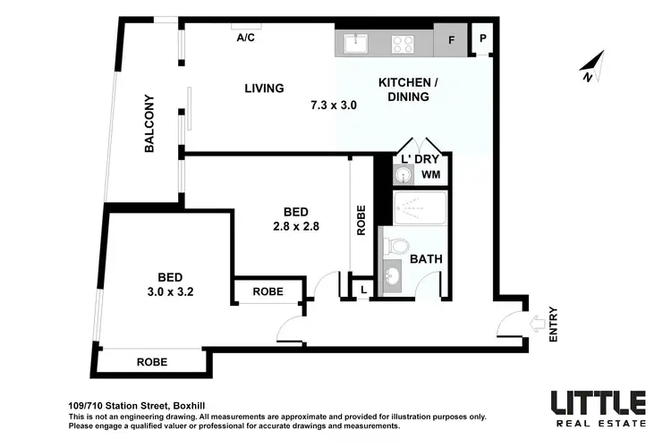 Floorplan of Homely apartment listing, 109/710 Station Street, Box Hill VIC 3128
