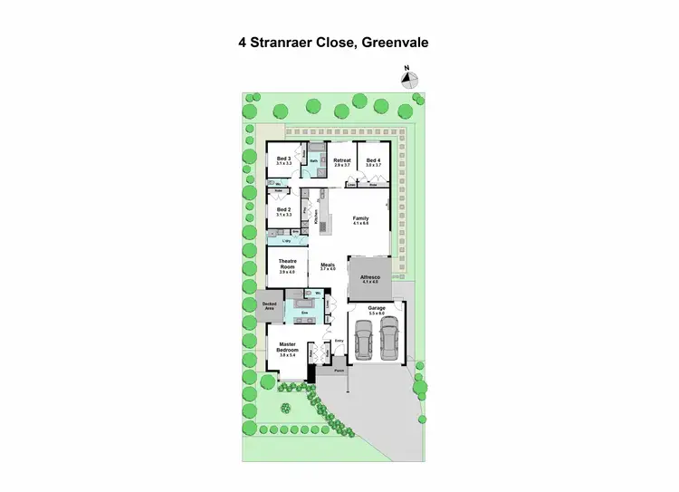 Floorplan of Homely house listing, 4 Stranraer Close, Greenvale VIC 3059