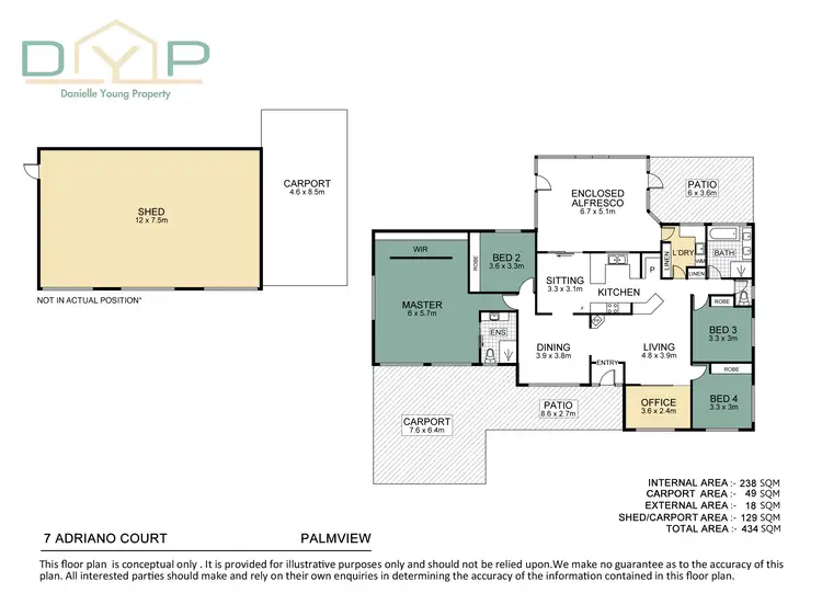 Floorplan of Homely house listing, 7 Adriano Court, Palmview QLD 4553
