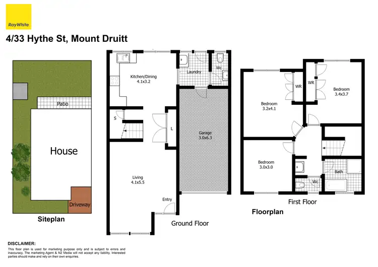 Floorplan of Homely townhouse listing, 4/33 Hythe Street, Mount Druitt NSW 2770
