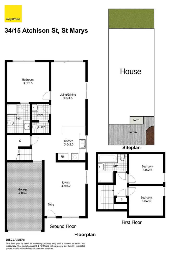 Floorplan of Homely townhouse listing, 34/15-25 Atchison Street, St Marys NSW 2760