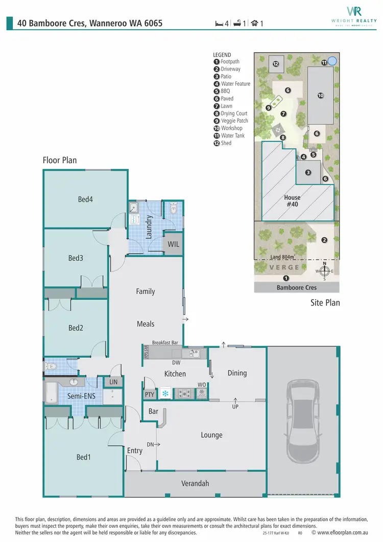 Floorplan of Homely house listing, 40 Bamboore Crescent, Wanneroo WA 6065