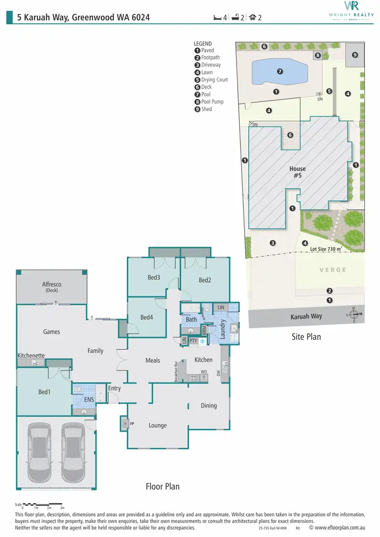 Floorplan of Homely house listing, 5 Karuah Way, Greenwood WA 6024