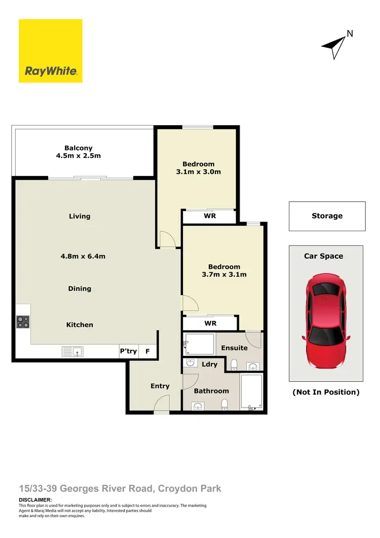 Floorplan of Homely apartment listing, 15/33-39 Georges River Road, Croydon Park NSW 2133