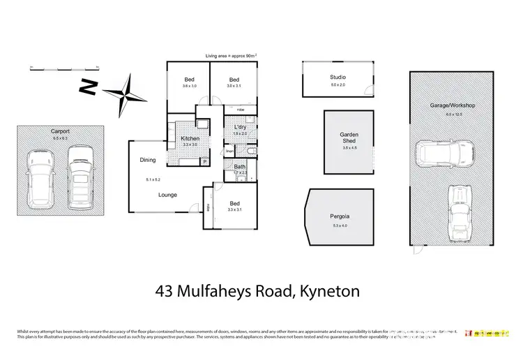 Floorplan of Homely house listing, 43 Mulfaheys Road, Kyneton VIC 3444