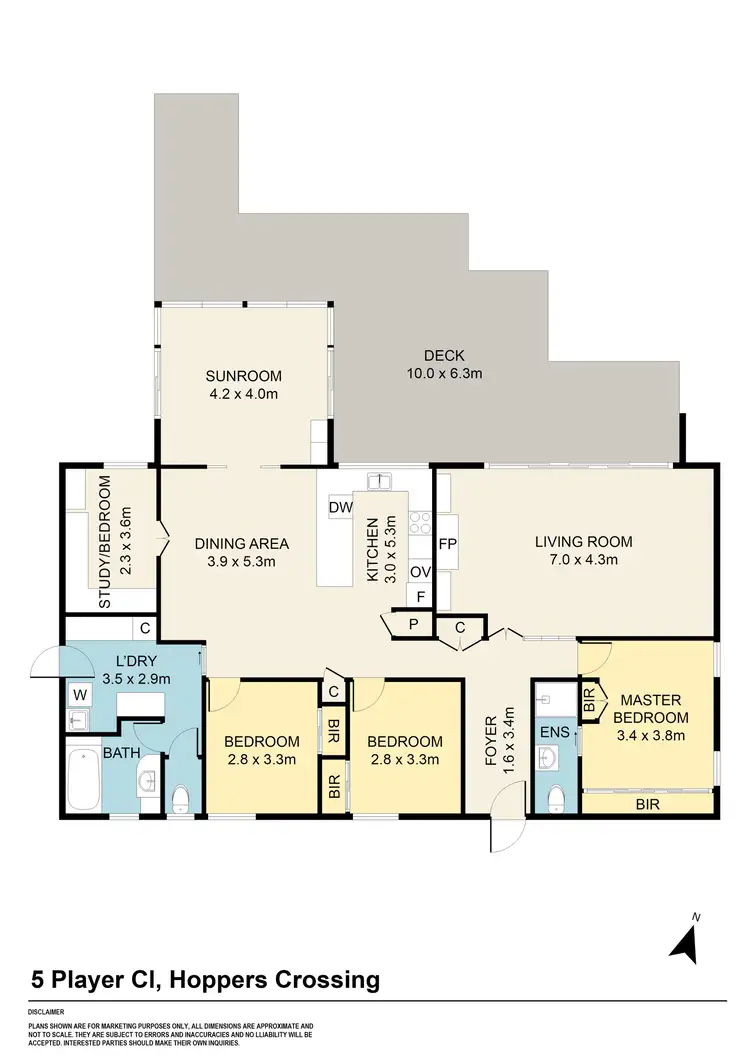Floorplan of Homely house listing, 5 Player Close, Hoppers Crossing VIC 3029