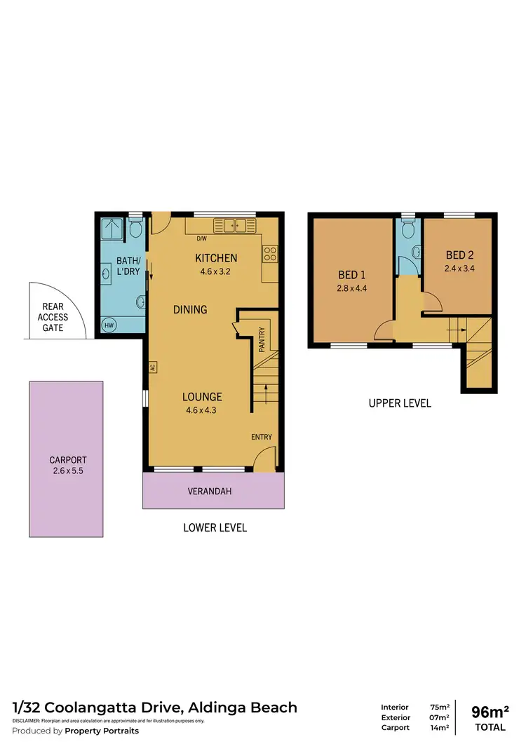 Floorplan of Homely house listing, 1/32 Coolangatta Drive, Aldinga Beach SA 5173