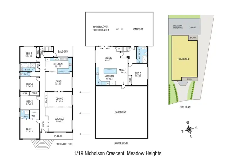 Floorplan of Homely unit listing, 1/19 Nicholson Crescent, Meadow Heights VIC 3048