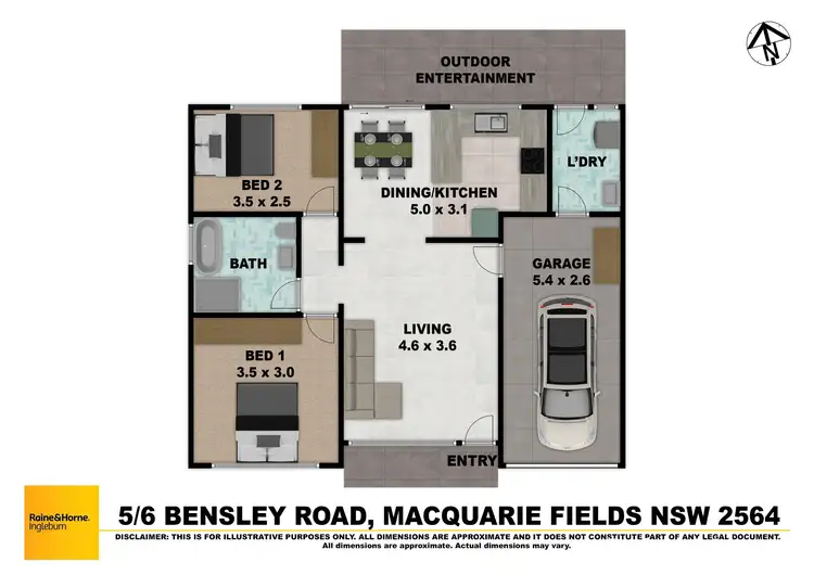 Floorplan of Homely villa listing, 5/6 Bensley Road, Macquarie Fields NSW 2564