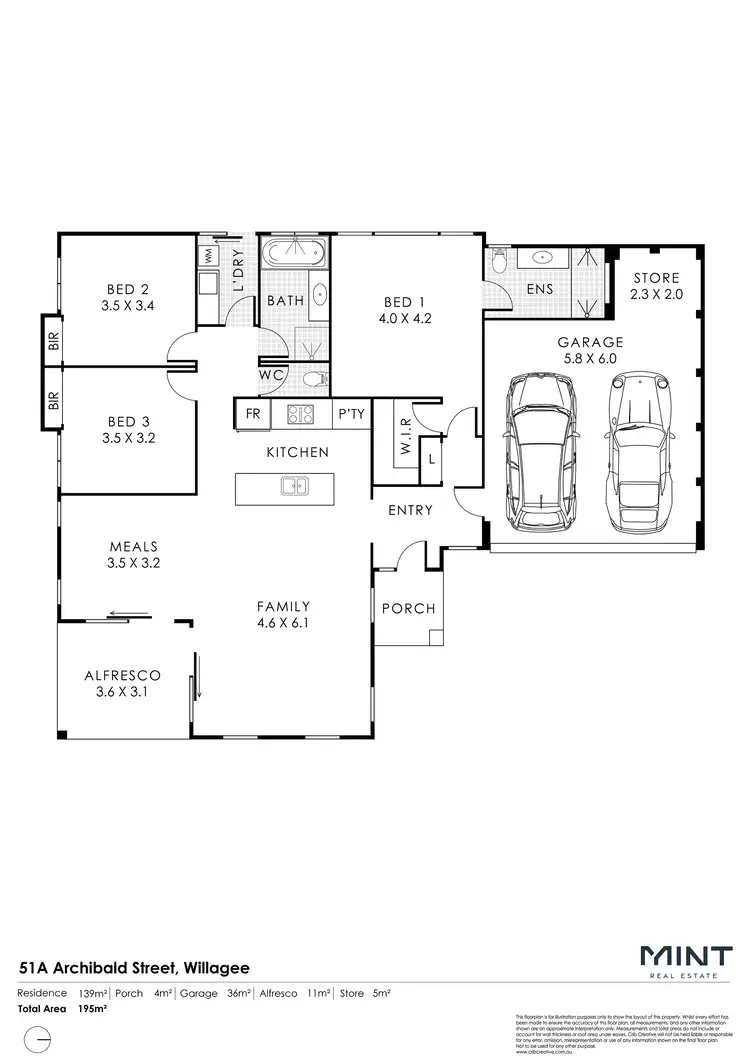 Floorplan of Homely house listing, 51a Archibald Street, Willagee WA 6156