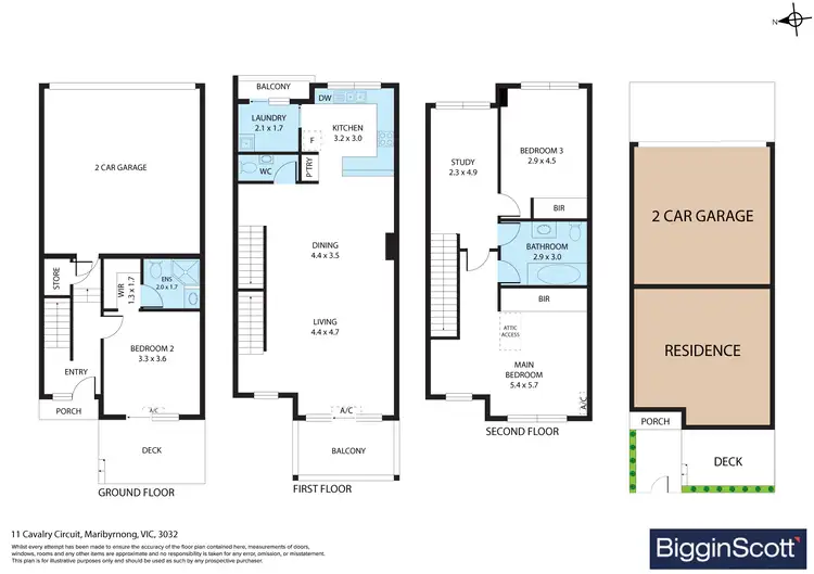 Floorplan of Homely townhouse listing, 11 Cavalry Circuit, Maribyrnong VIC 3032