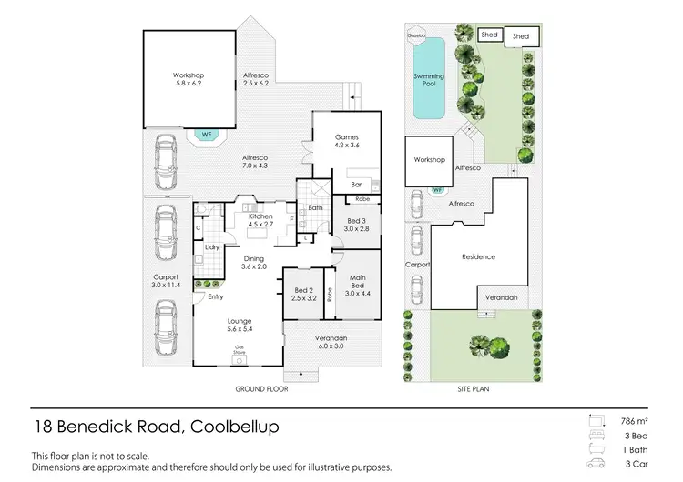 Floorplan of Homely house listing, 18 Benedick Road, Coolbellup WA 6163
