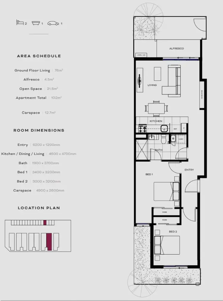 Floorplan of Homely house listing, 1/130 Grassbird Drive, Point Cook VIC 3030