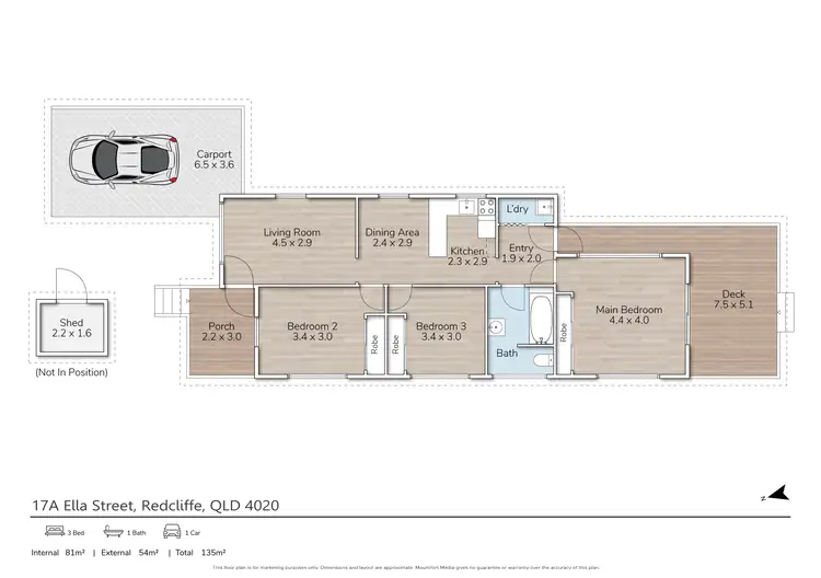 Floorplan of Homely house listing, 17A Ella Street, Redcliffe QLD 4020