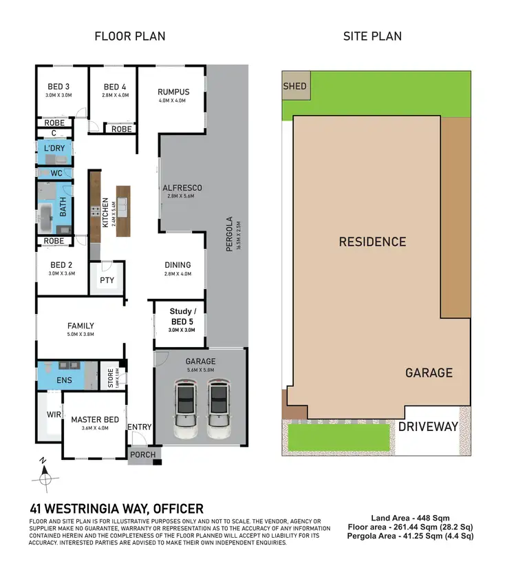 Floorplan of Homely house listing, 41 Westringia Way, Officer VIC 3809