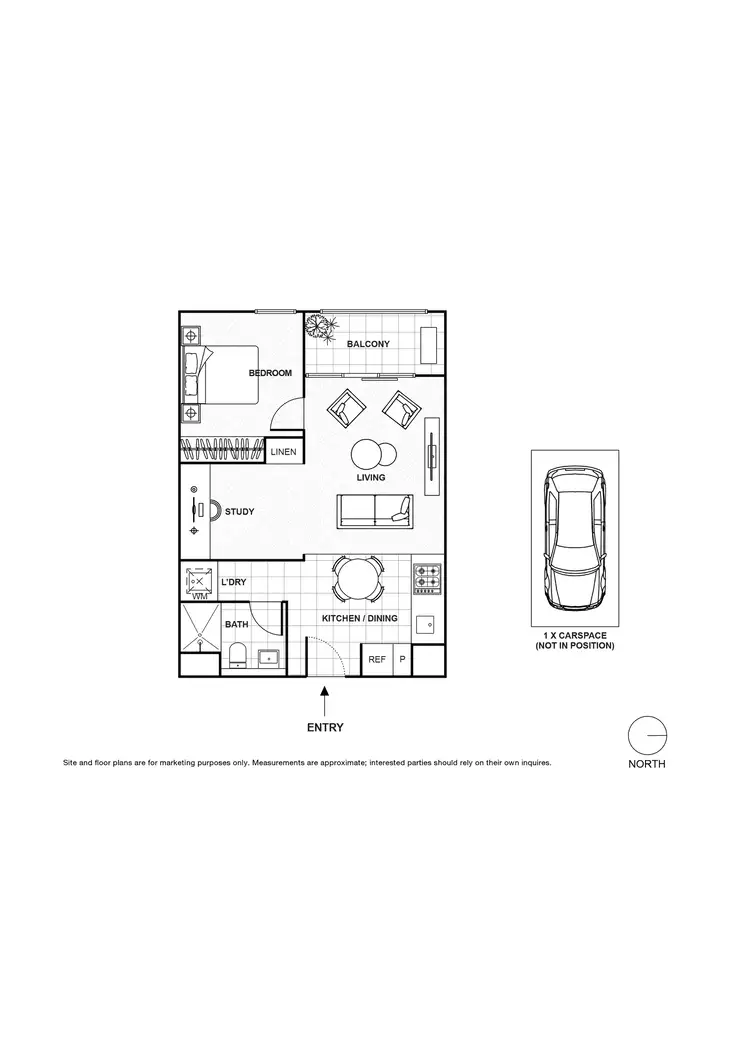 Floorplan of Homely apartment listing, 2008E/888 Collins Street, Docklands VIC 3008
