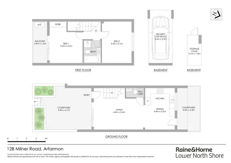 Floorplan of Homely townhouse listing, 12B Milner Road, Artarmon NSW 2064