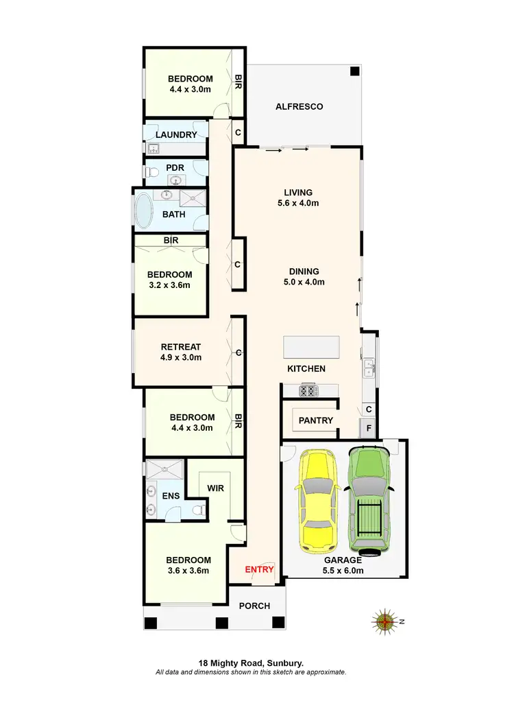 Floorplan of Homely house listing, 18 Mighty Road, Sunbury VIC 3429