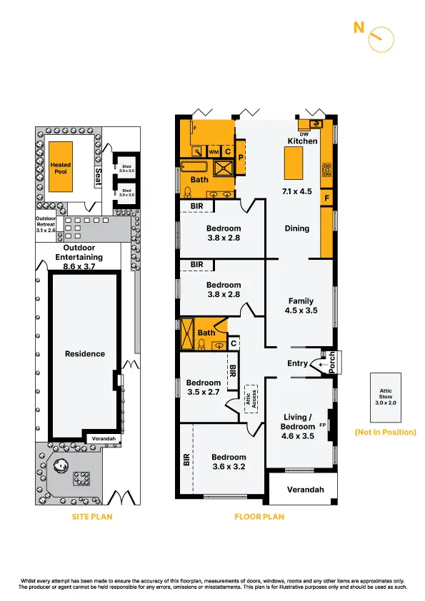 Floorplan of Homely house listing, 76 Power St, Williamstown VIC 3016
