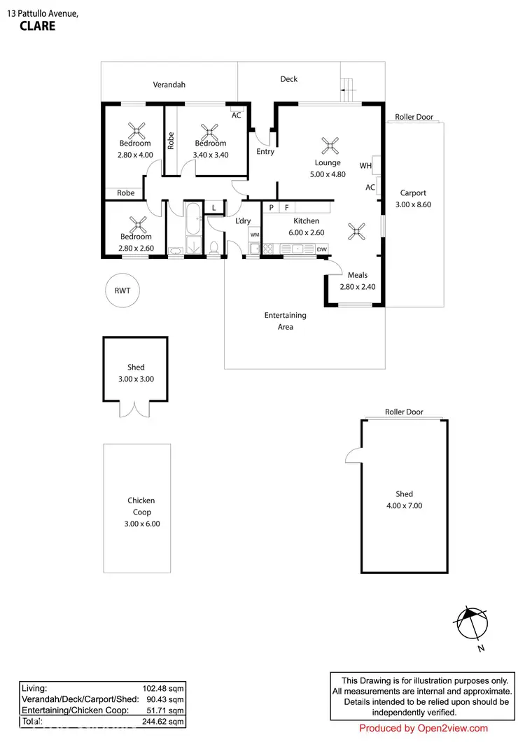 Floorplan of Homely house listing, 13 Pattullo Avenue, Clare SA 5453