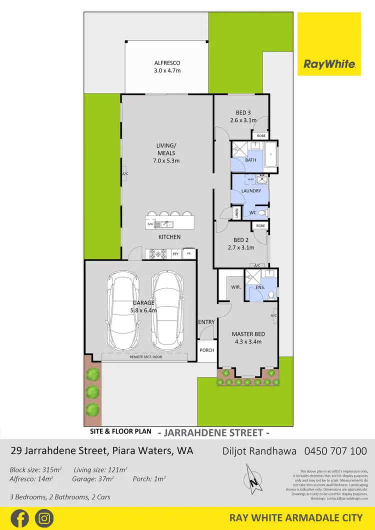 Floorplan of Homely house listing, 29 Jarrahdene Street, Piara Waters WA 6112