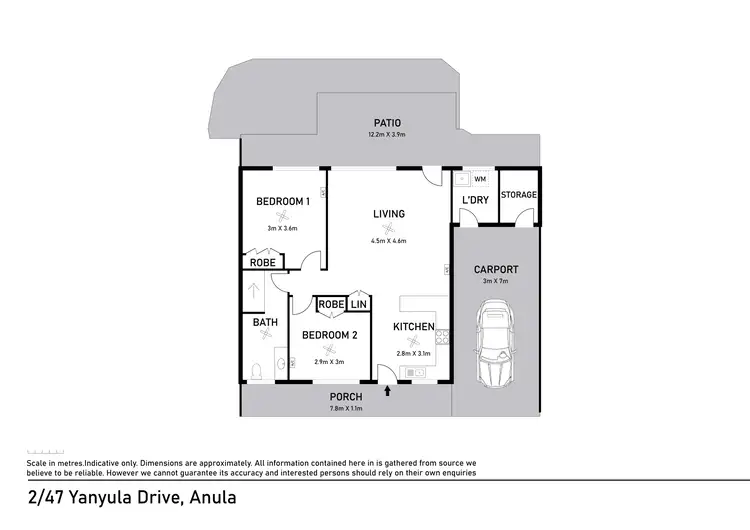 Floorplan of Homely villa listing, 2/47 Yanyula Drive, Anula NT 812