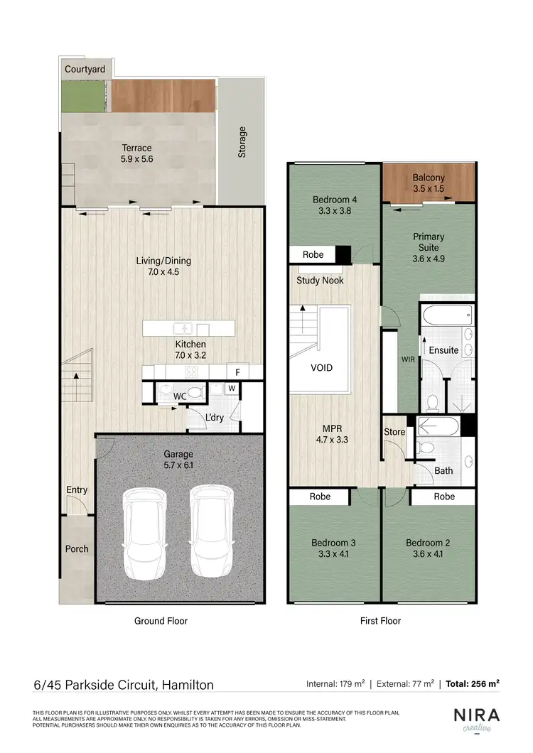 Floorplan of Homely townhouse listing, 6/45 Parkside Circuit, Hamilton QLD 4007