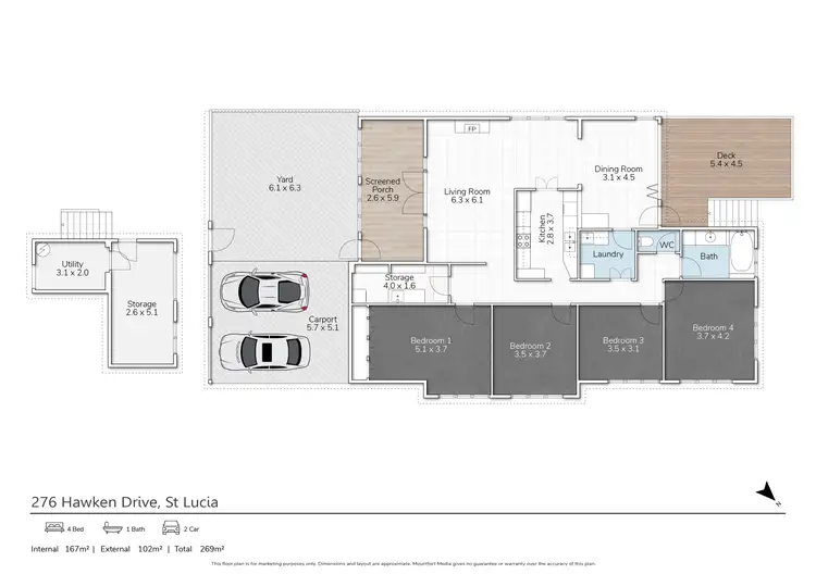 Floorplan of Homely house listing, 276 Hawken Drive, St Lucia QLD 4067