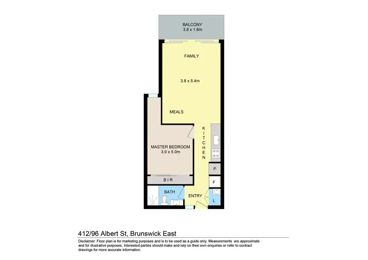 Floorplan of Homely apartment listing, 412/96 Albert Street, Brunswick East VIC 3057