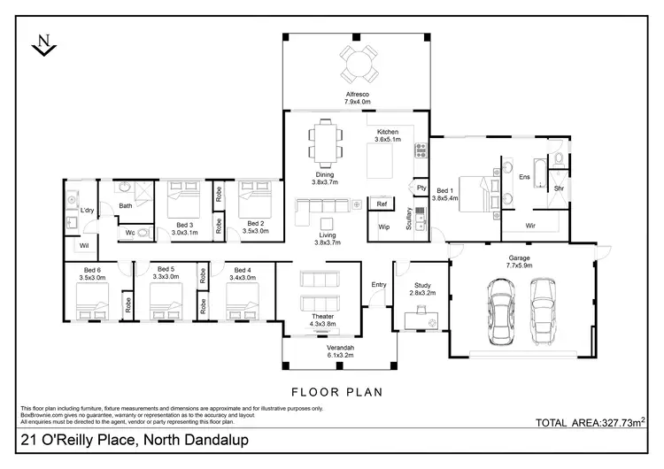 Floorplan of Homely house listing, 21 O'Reilly Place, North Dandalup WA 6207
