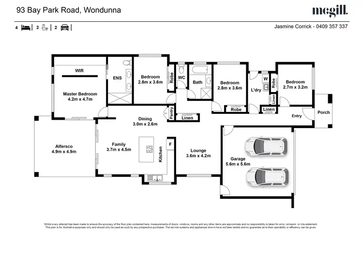 Floorplan of Homely house listing, 93 Bay Park Road, Wondunna QLD 4655