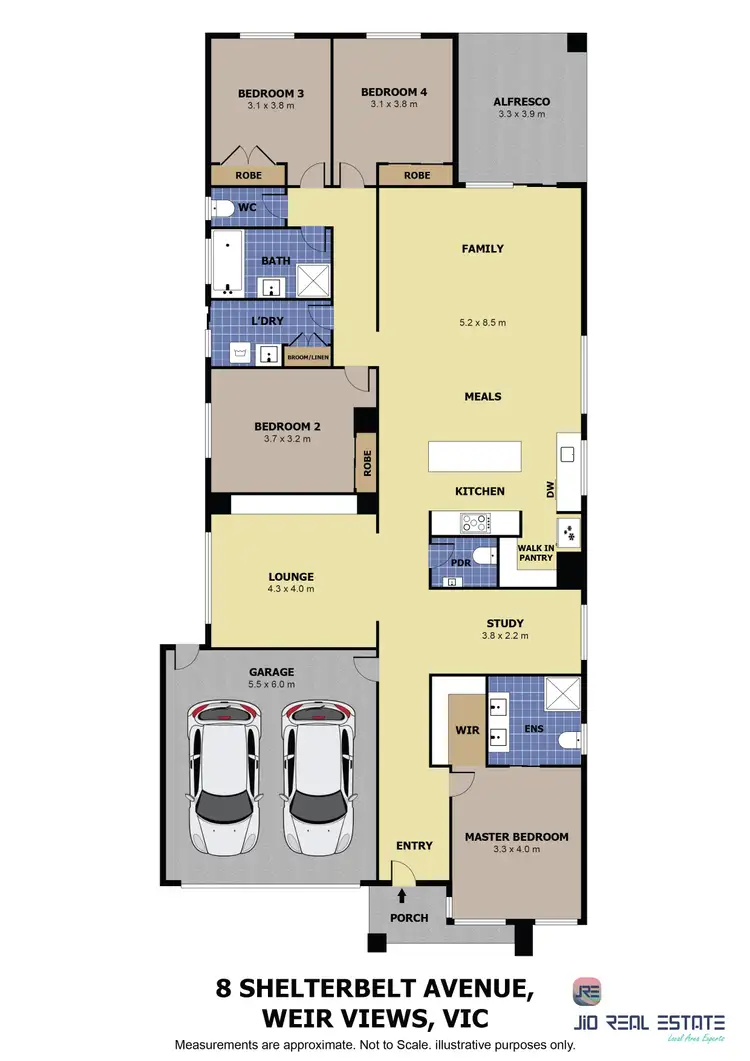 Floorplan of Homely house listing, 8 Shelterbelt Avenue, Weir Views VIC 3338