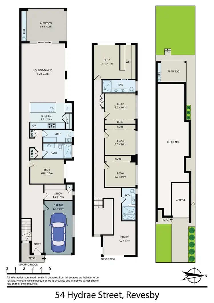 Floorplan of Homely semi-detached listing, 54 Hydrae Street, Revesby NSW 2212