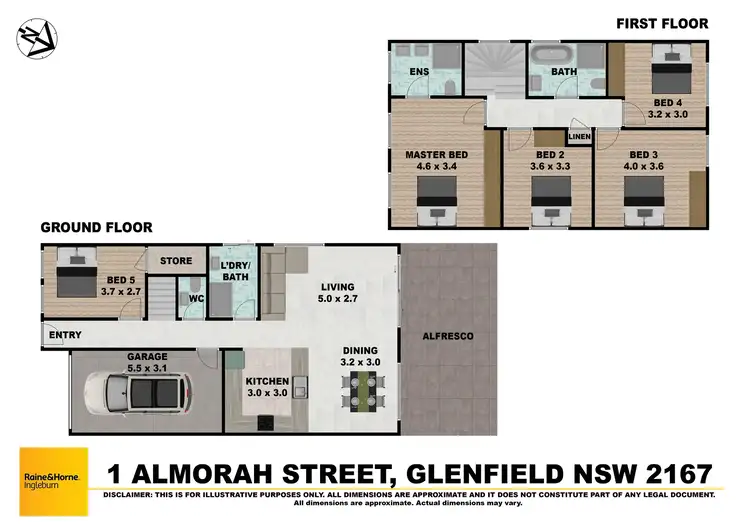 Floorplan of Homely house listing, 1 Almorah Street, Glenfield NSW 2167