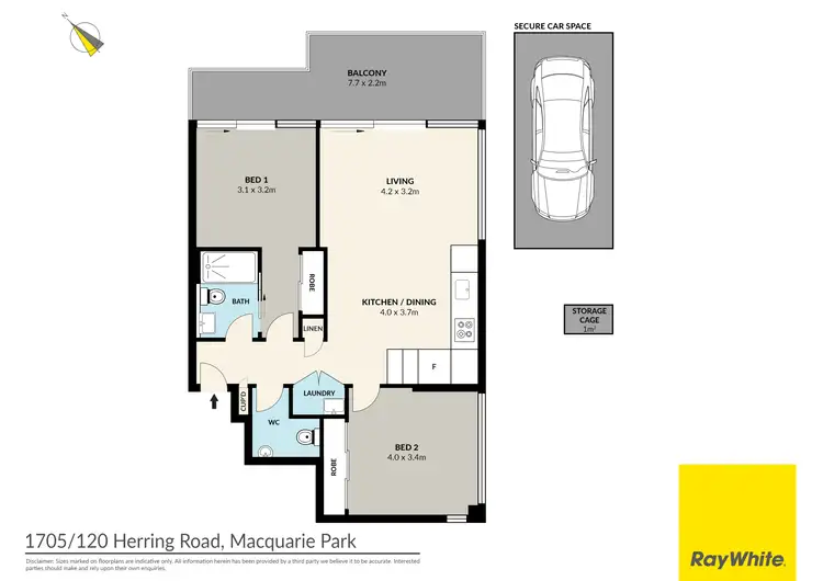 Floorplan of Homely apartment listing, 1705/120 Herring Rd, Macquarie Park NSW 2113