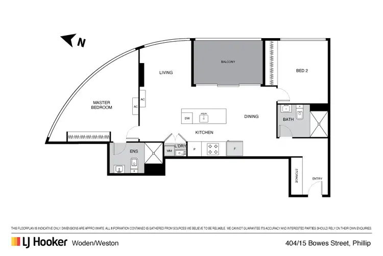 Floorplan of Homely apartment listing, 404/15 Bowes Street, Phillip ACT 2606