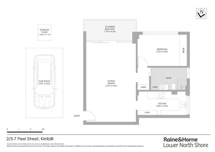 Floorplan of Homely unit listing, 2/5-7 Peel Street, Kirribilli NSW 2061