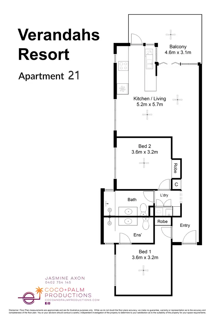Floorplan of Homely unit listing, 21/7 Davidson Street (VERANDAH'S), Port Douglas QLD 4877