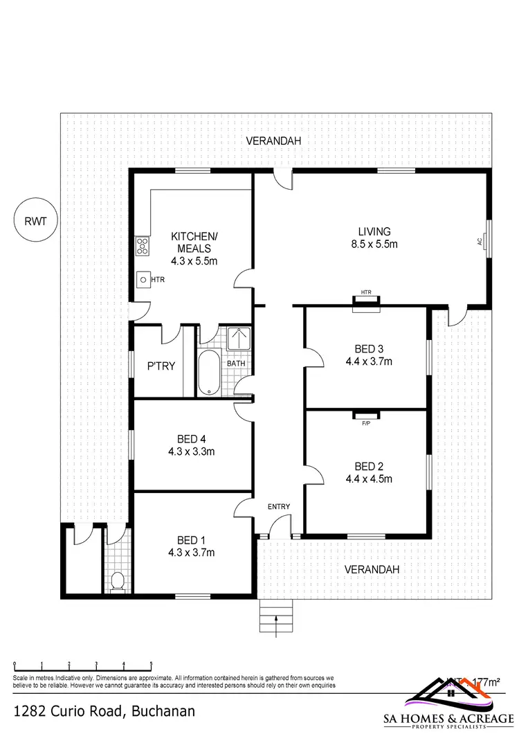 Floorplan of Homely rural property listing, 1282 Curio Highway, Buchanan SA 5374
