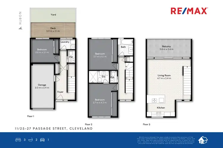 Floorplan of Homely townhouse listing, 11/25-27 Passage Street, Cleveland QLD 4163