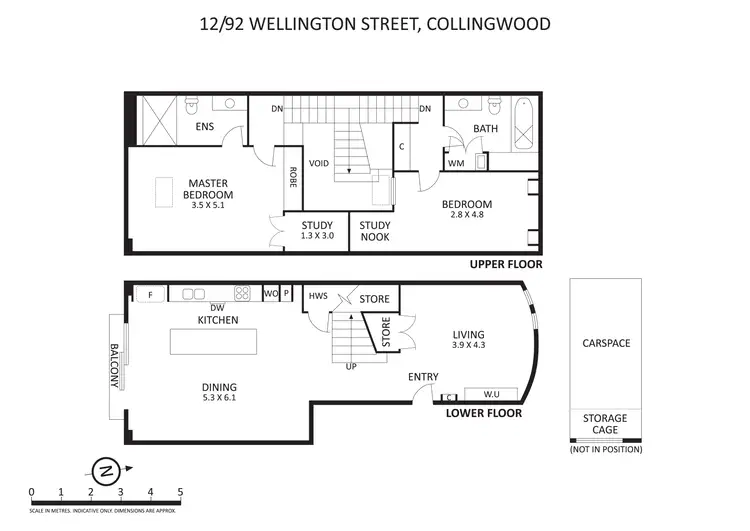Floorplan of Homely apartment listing, 12/92 Wellington Street, Collingwood VIC 3066