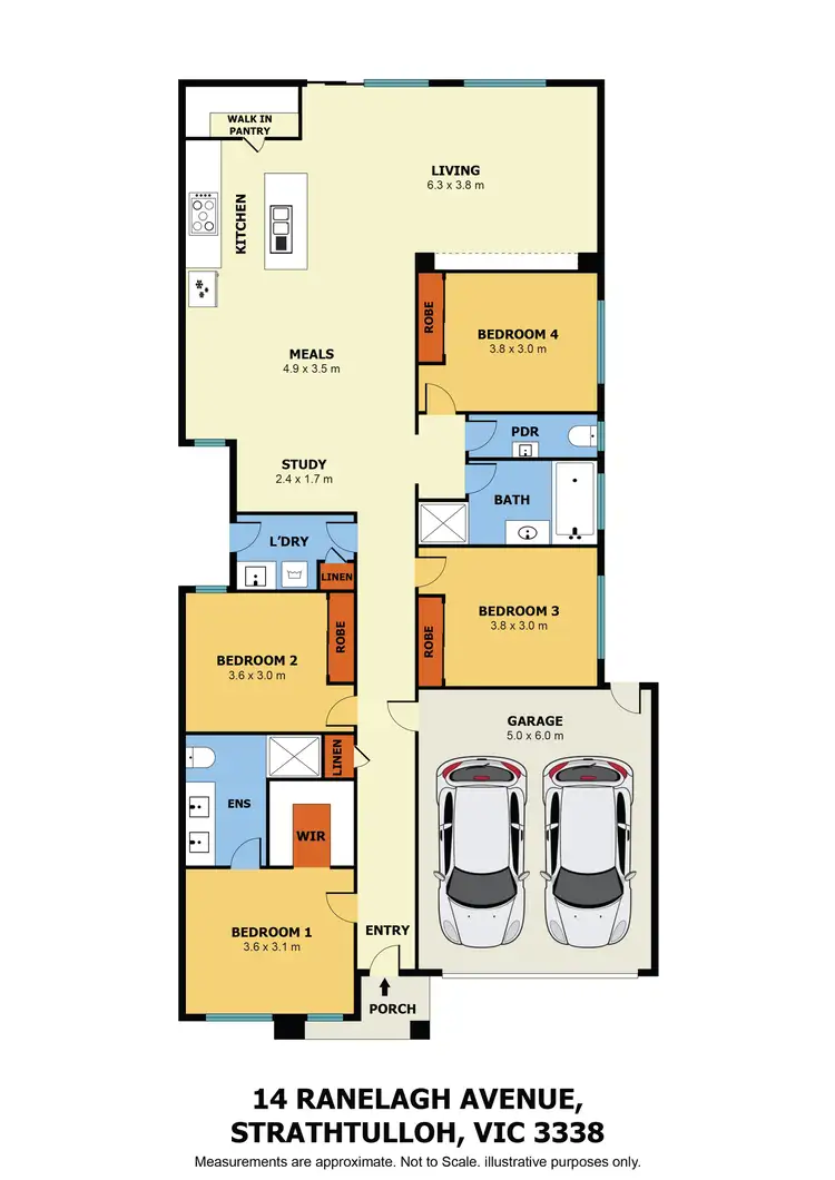 Floorplan of Homely house listing, 14 Ranelagh Avenue, Strathtulloh VIC 3338