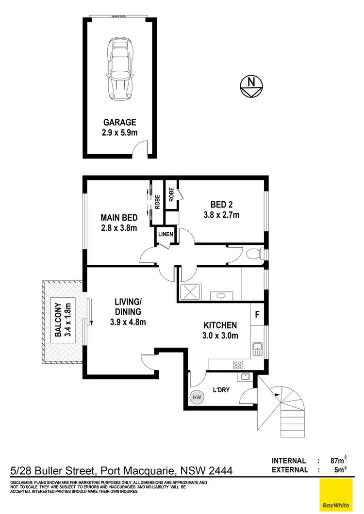 Floorplan of Homely apartment listing, 5/28 Buller Street, Port Macquarie NSW 2444