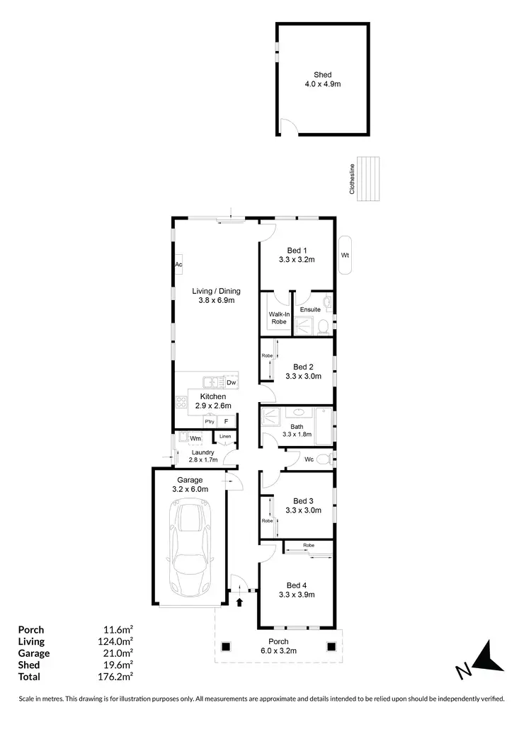 Floorplan of Homely house listing, 50 Cassia Street, Munno Para West SA 5115
